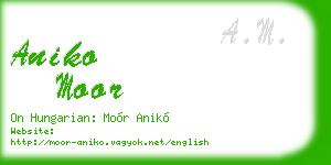 aniko moor business card
