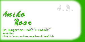 aniko moor business card